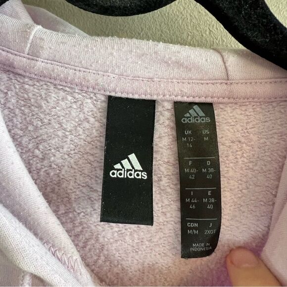 ✨ Adidas Women’s Lilac Cropped Hoodie Medium - Picture 3 of 8